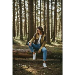 Vintage GRAFF Earthtones XL Colorblocks Embroidered Floral Stitch Cardigan Boho